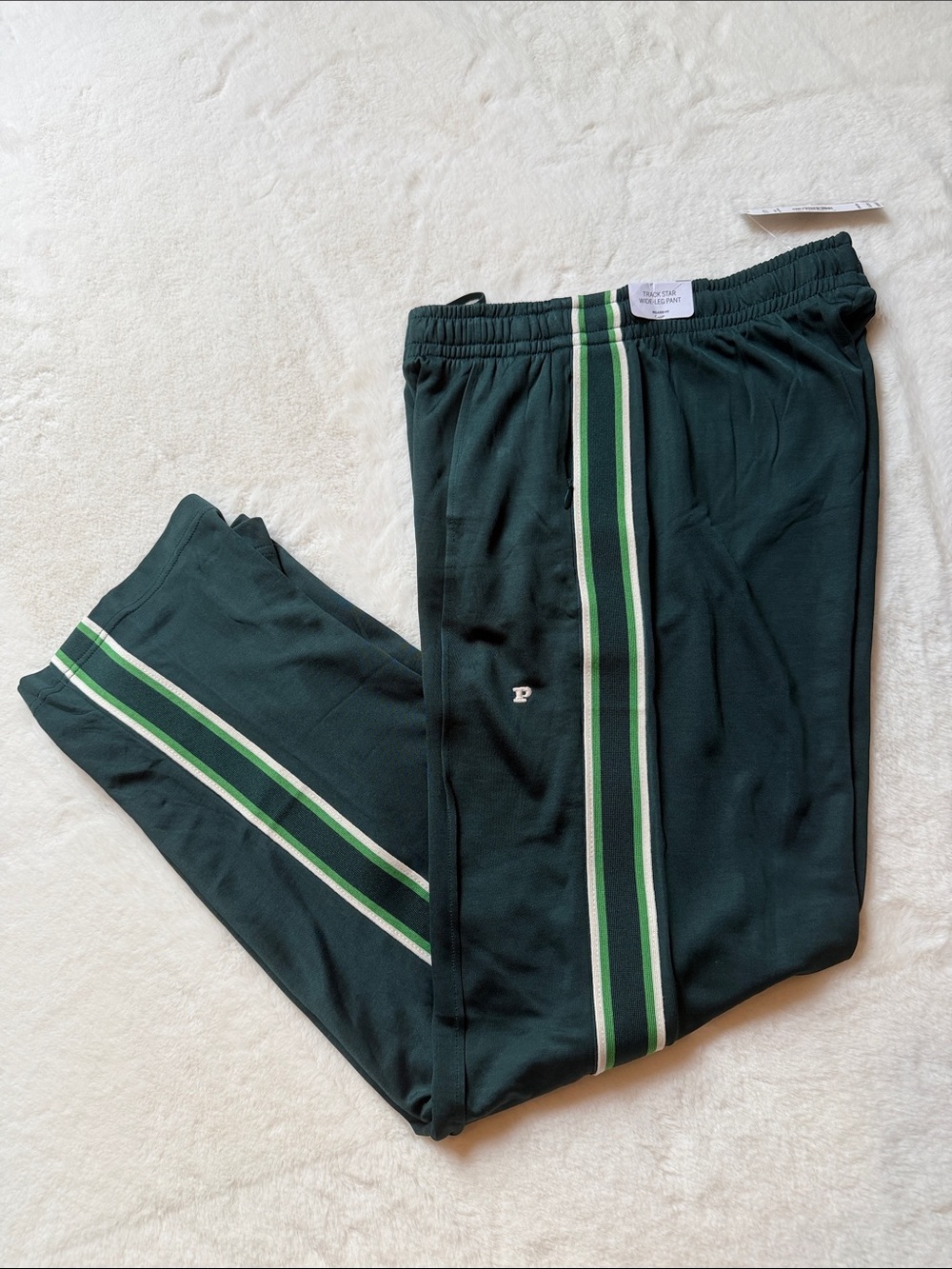 Victoria's Secret PINK Dark Green Wide Leg Track Pants NWT